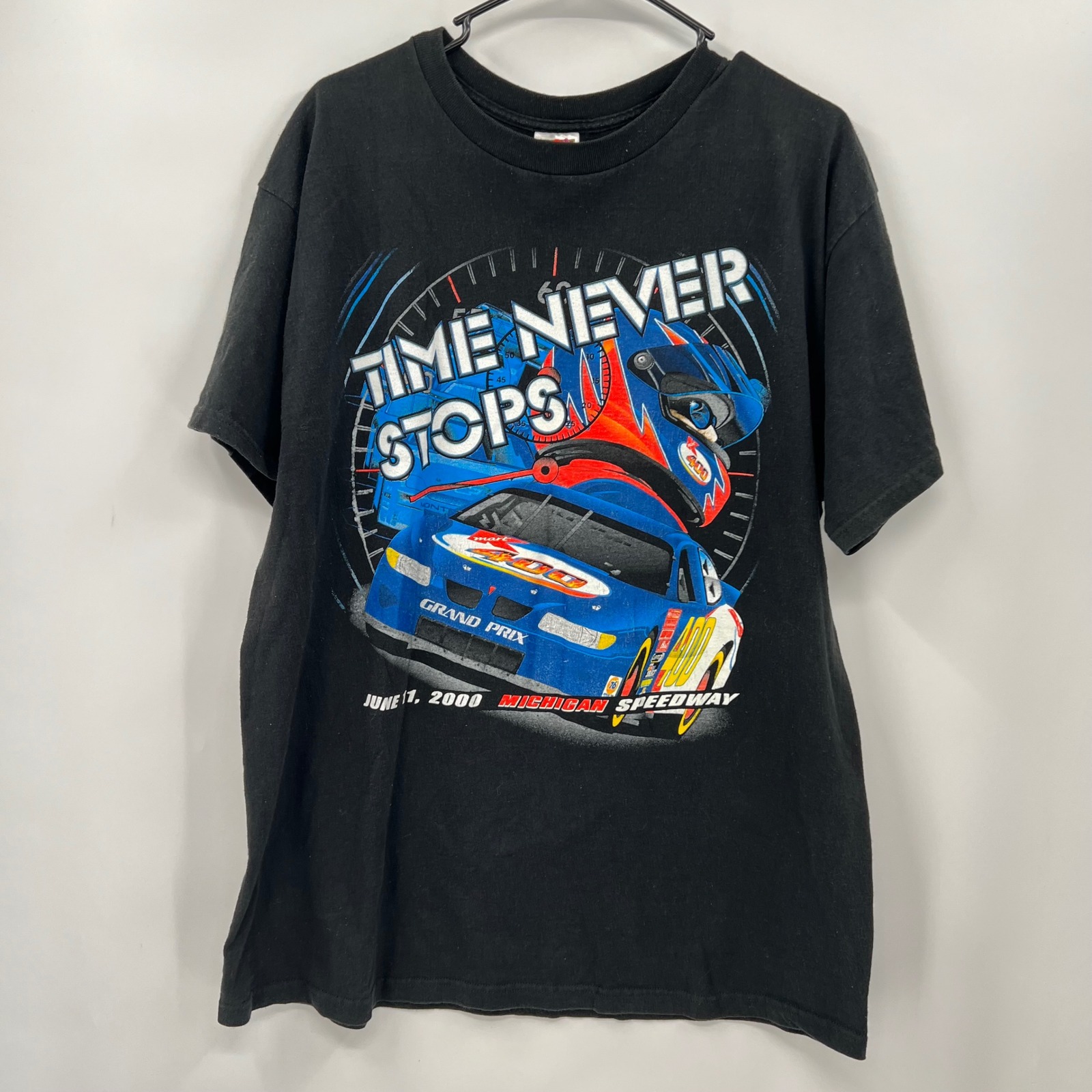 Vintage 2000 Nascar Michigan Speedway Kmart 400 TShirt Mens Xl Black Pontiac